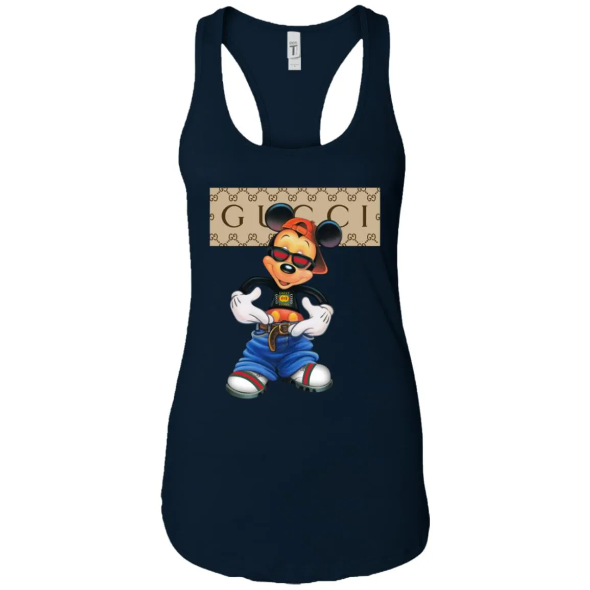 Gucci Logo Shirt Mickey Mouse T-shirt Women Tank Top