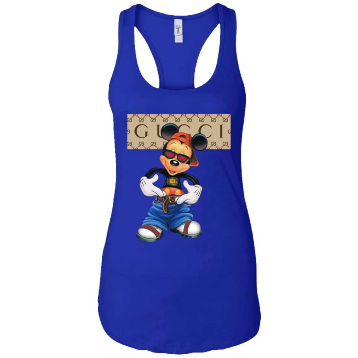 Gucci Logo Shirt Mickey Mouse T-shirt Women Tank Top