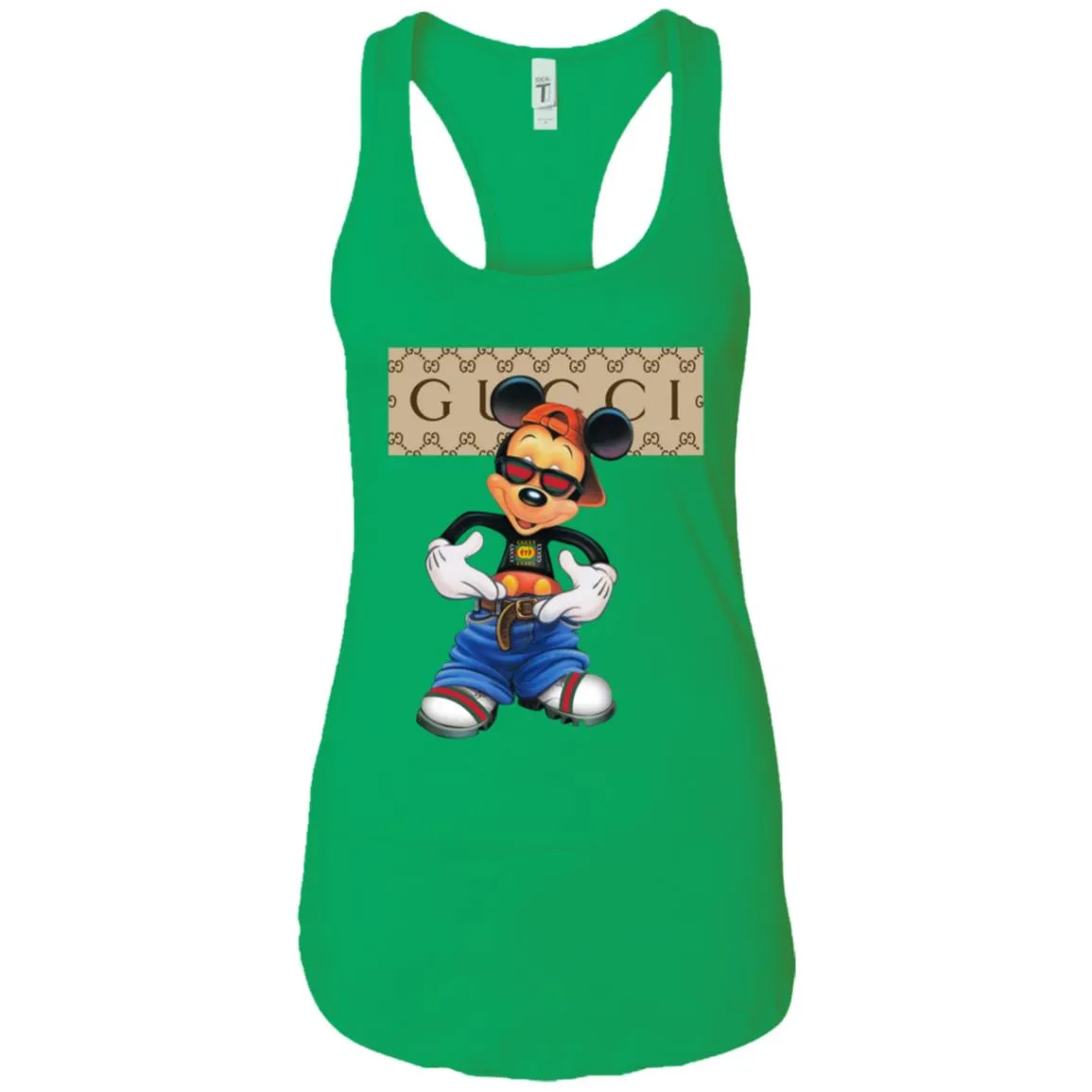 Gucci Logo Shirt Mickey Mouse T-shirt Women Tank Top