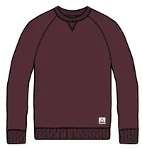 Heritage Recycled Cotton Sweatshirt - Wine Marl