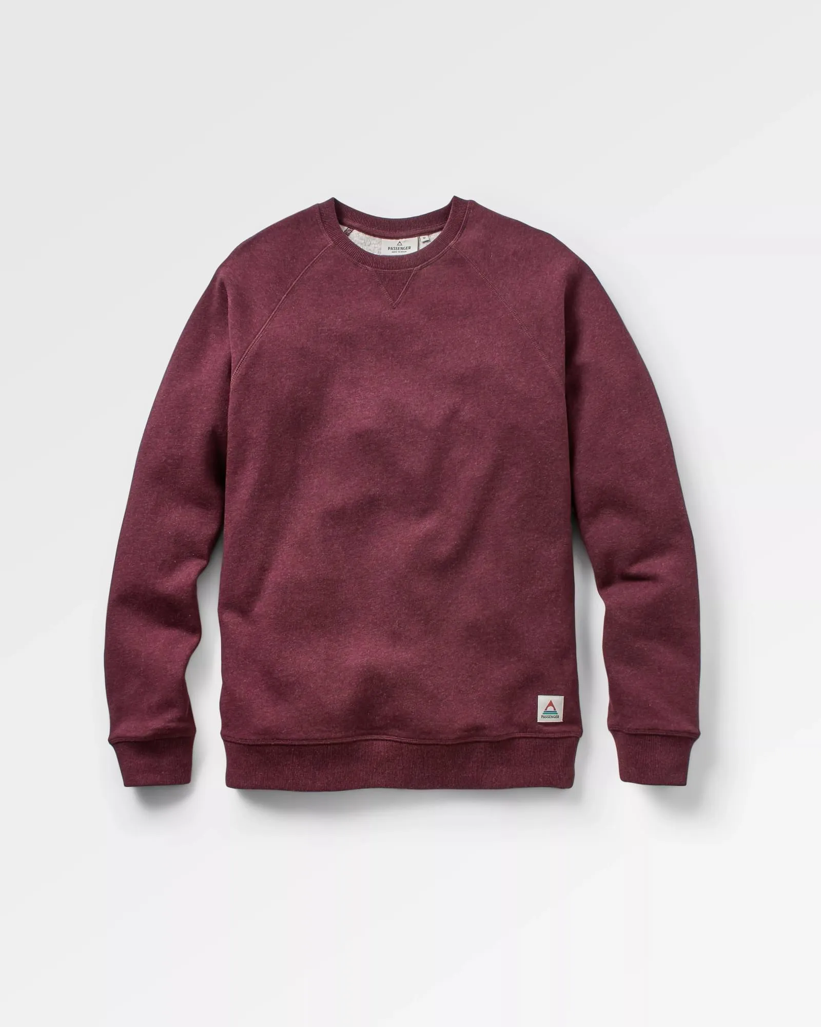 Heritage Recycled Cotton Sweatshirt - Wine Marl