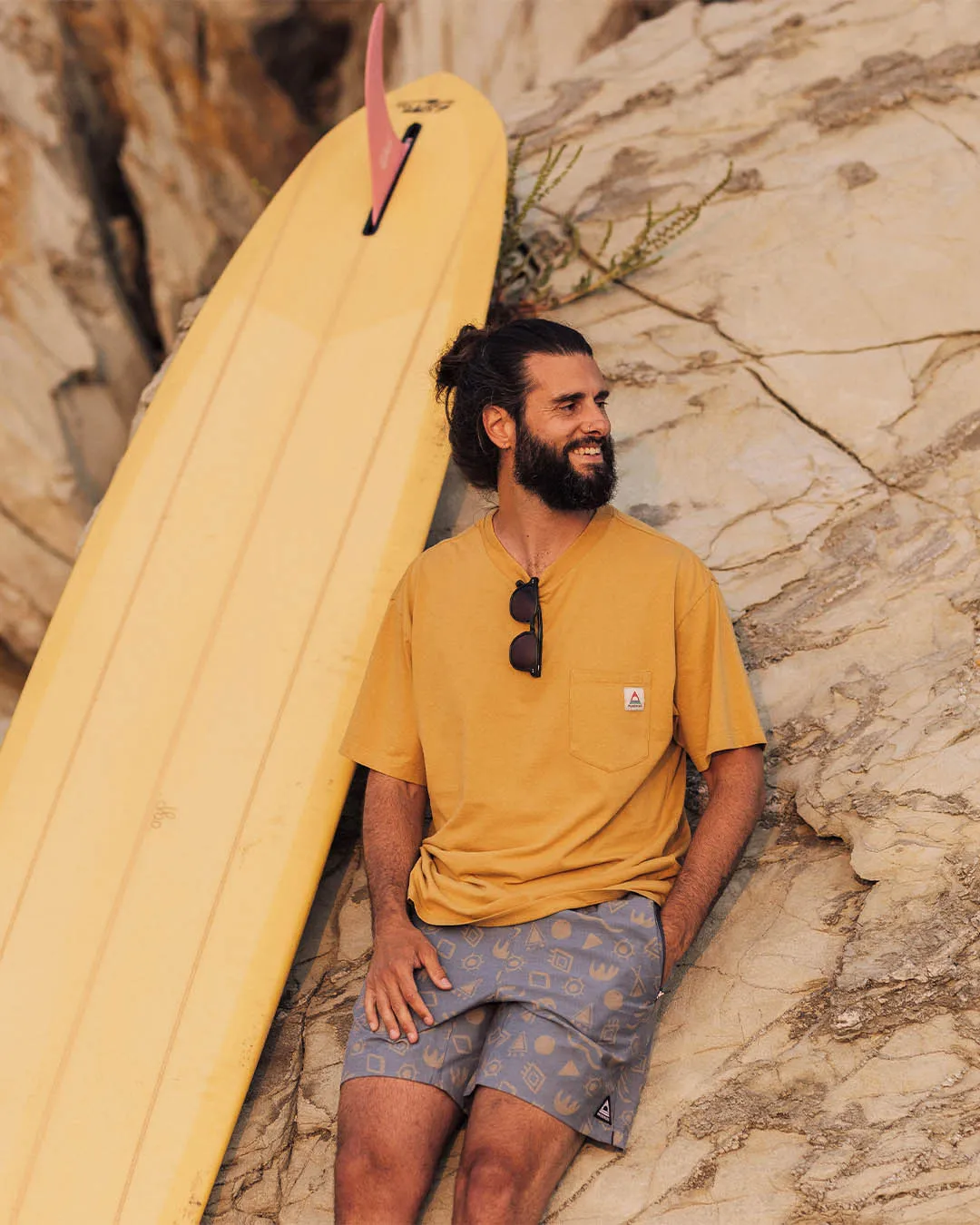 Heritage Recycled Relaxed Fit T-Shirt - Mustard Gold