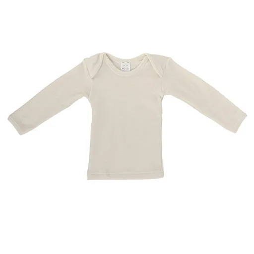 Hocosa Baby/Toddler Shirt Long Sleeve, Wool/Silk, Natural