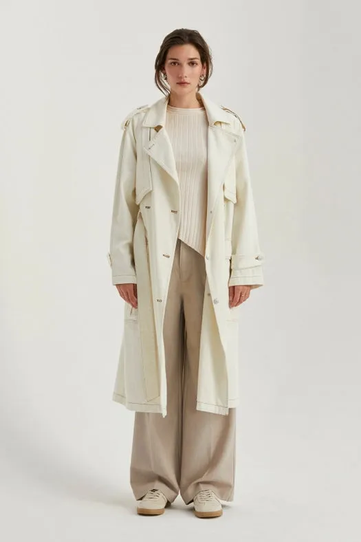 Jacqueline Denim Trench Coat