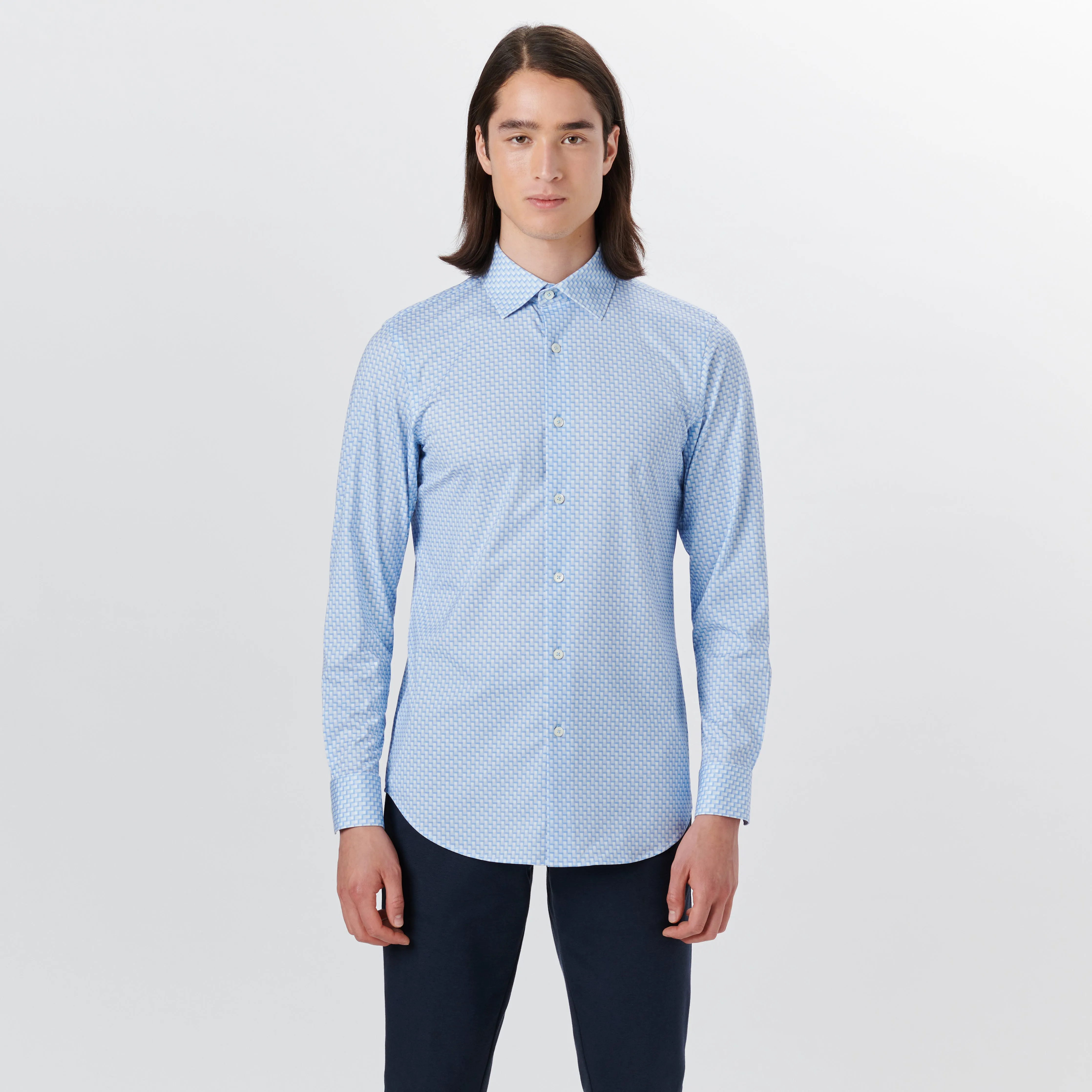 JAMES Half Drop Check OoohCotton Shirt