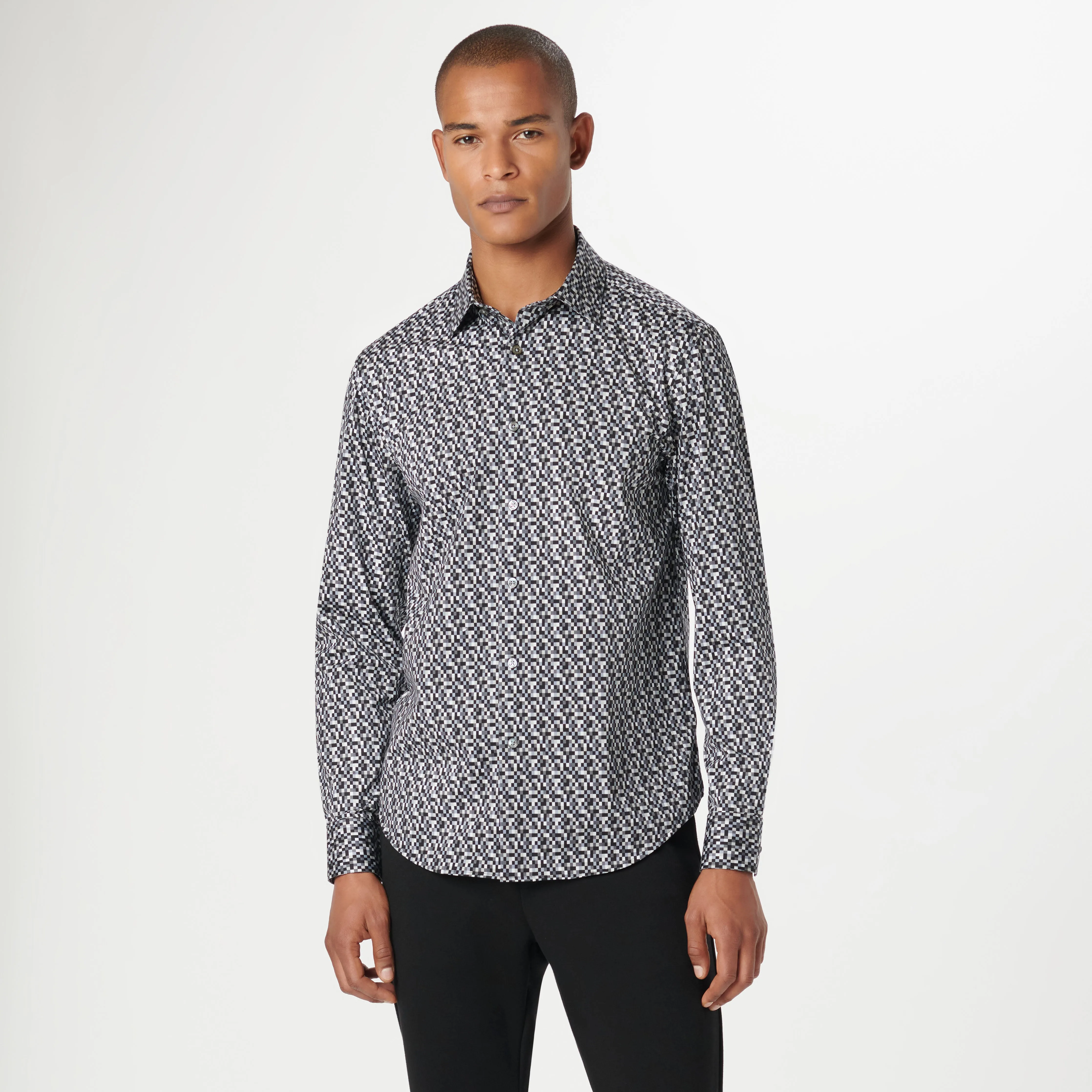 James Pixel Check OoohCotton Shirt