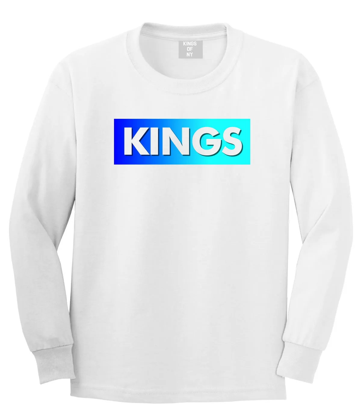 Kings Blue Gradient Long Sleeve T-Shirt