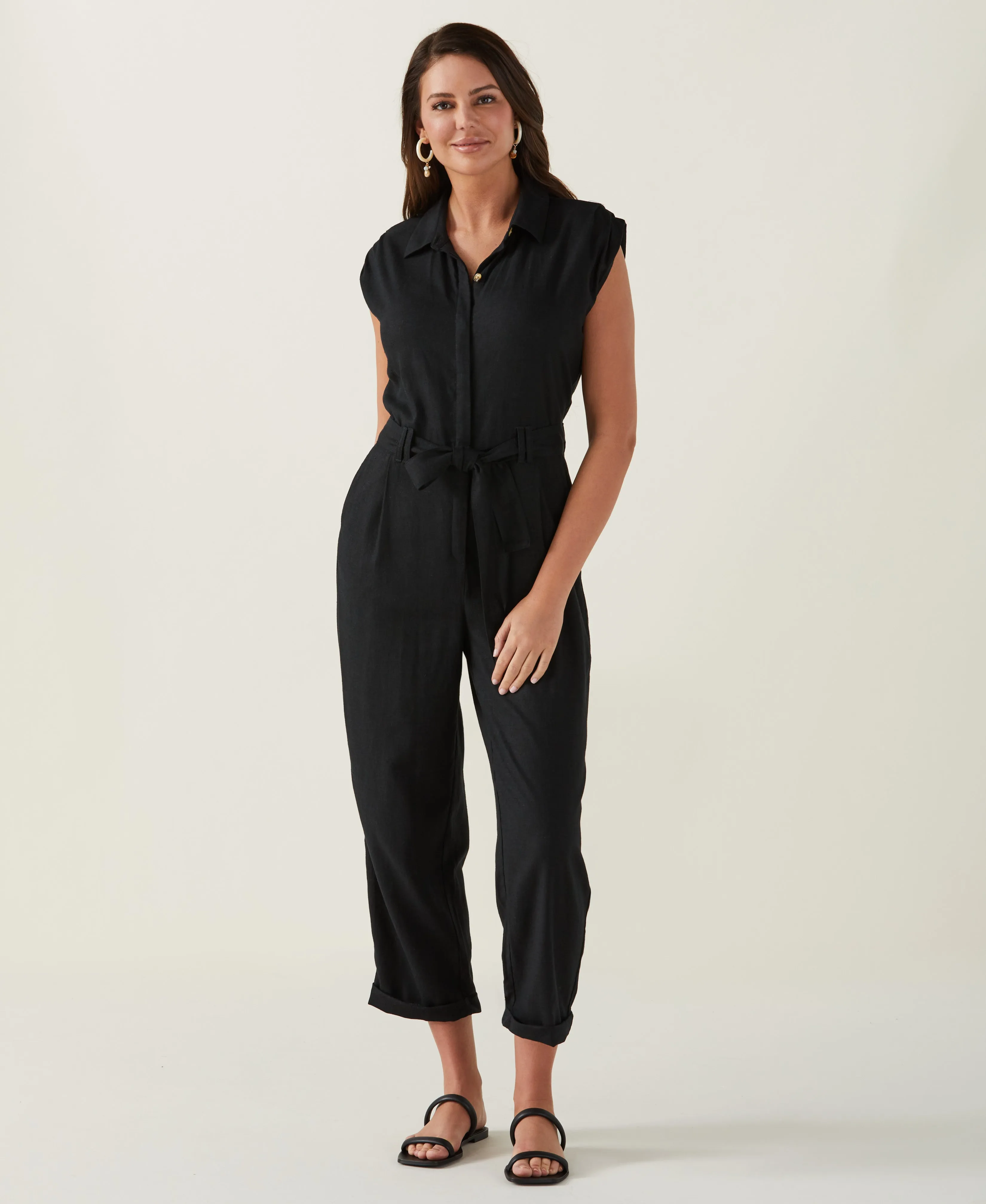 Linen Blend Jumpsuit