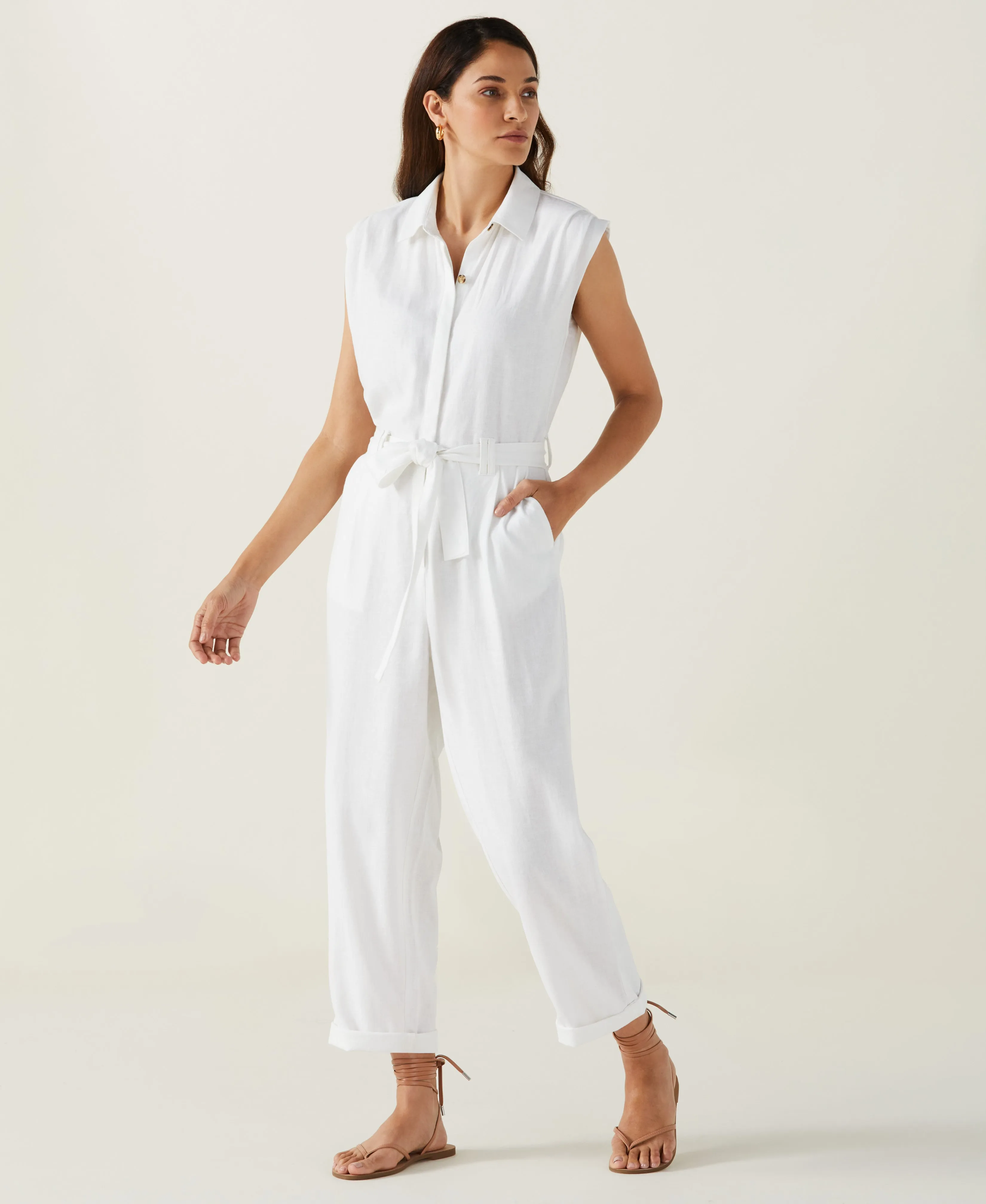 Linen Blend Jumpsuit