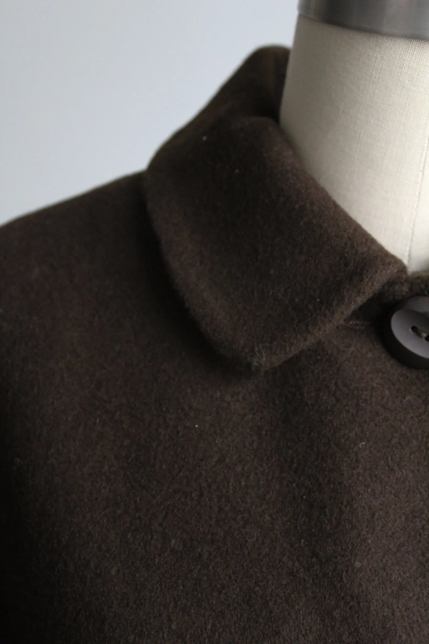 longline walnut wool coat