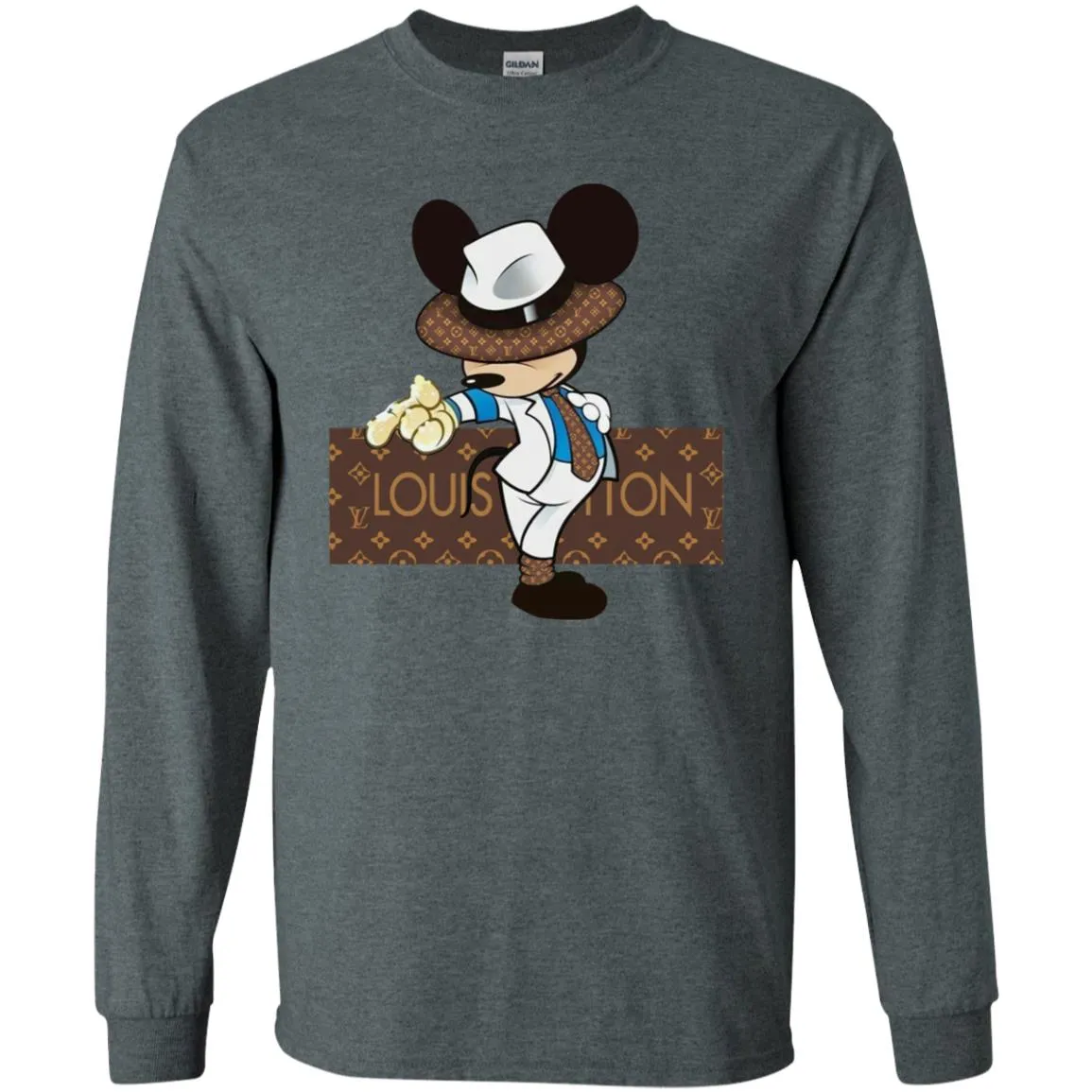 Louis Vuitton Mickey Dance Tshirt Men Long Sleeve Shirt