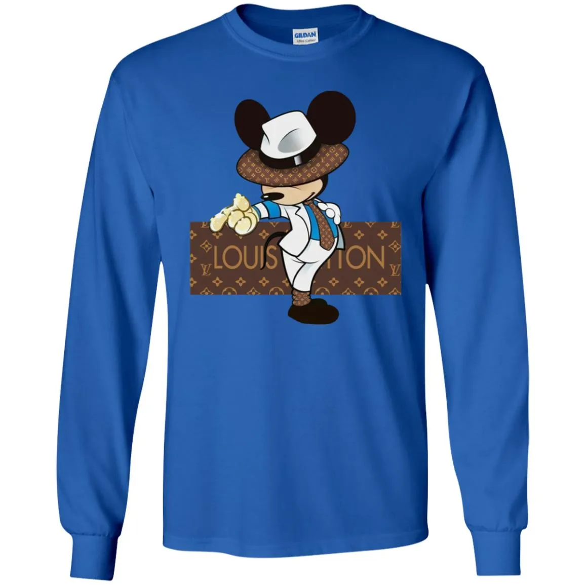 Louis Vuitton Mickey Dance Tshirt Men Long Sleeve Shirt