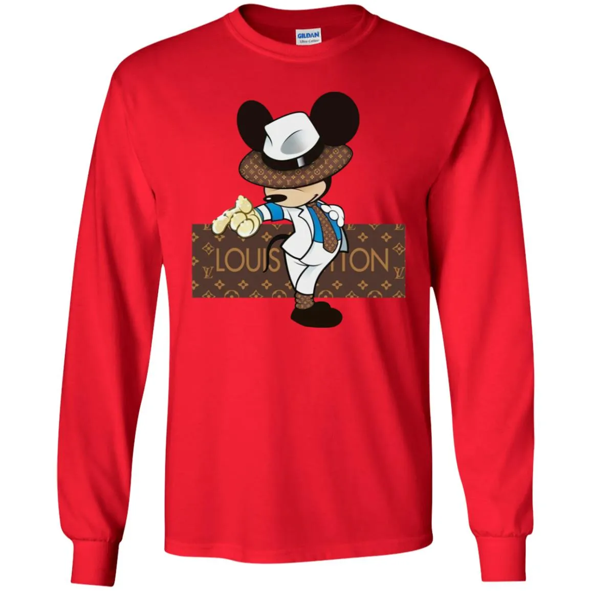 Louis Vuitton Mickey Dance Tshirt Men Long Sleeve Shirt