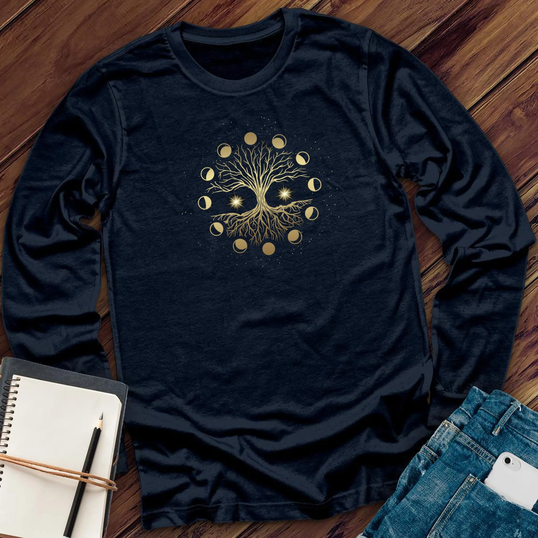 Lunar Phase Tree Long Sleeve