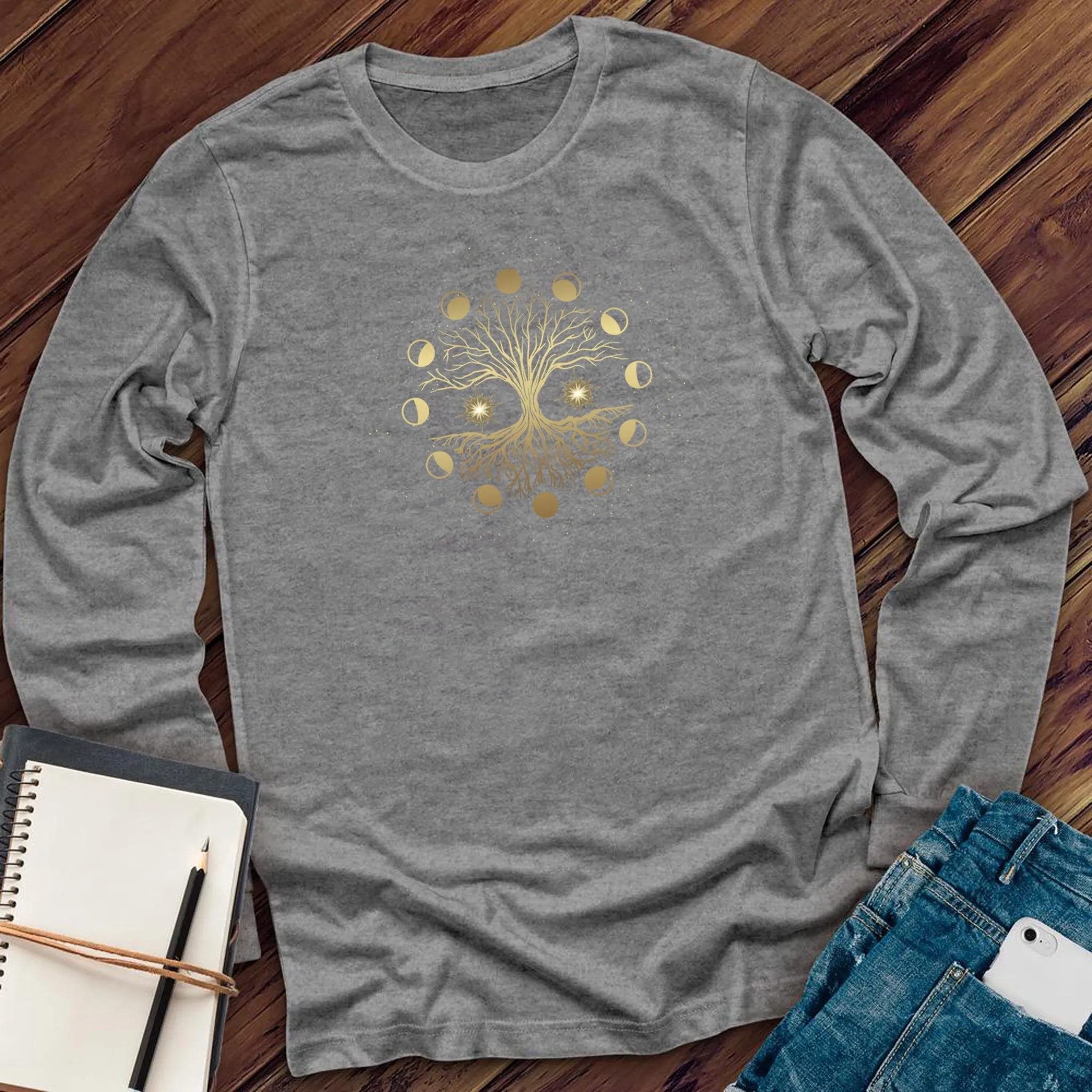 Lunar Phase Tree Long Sleeve