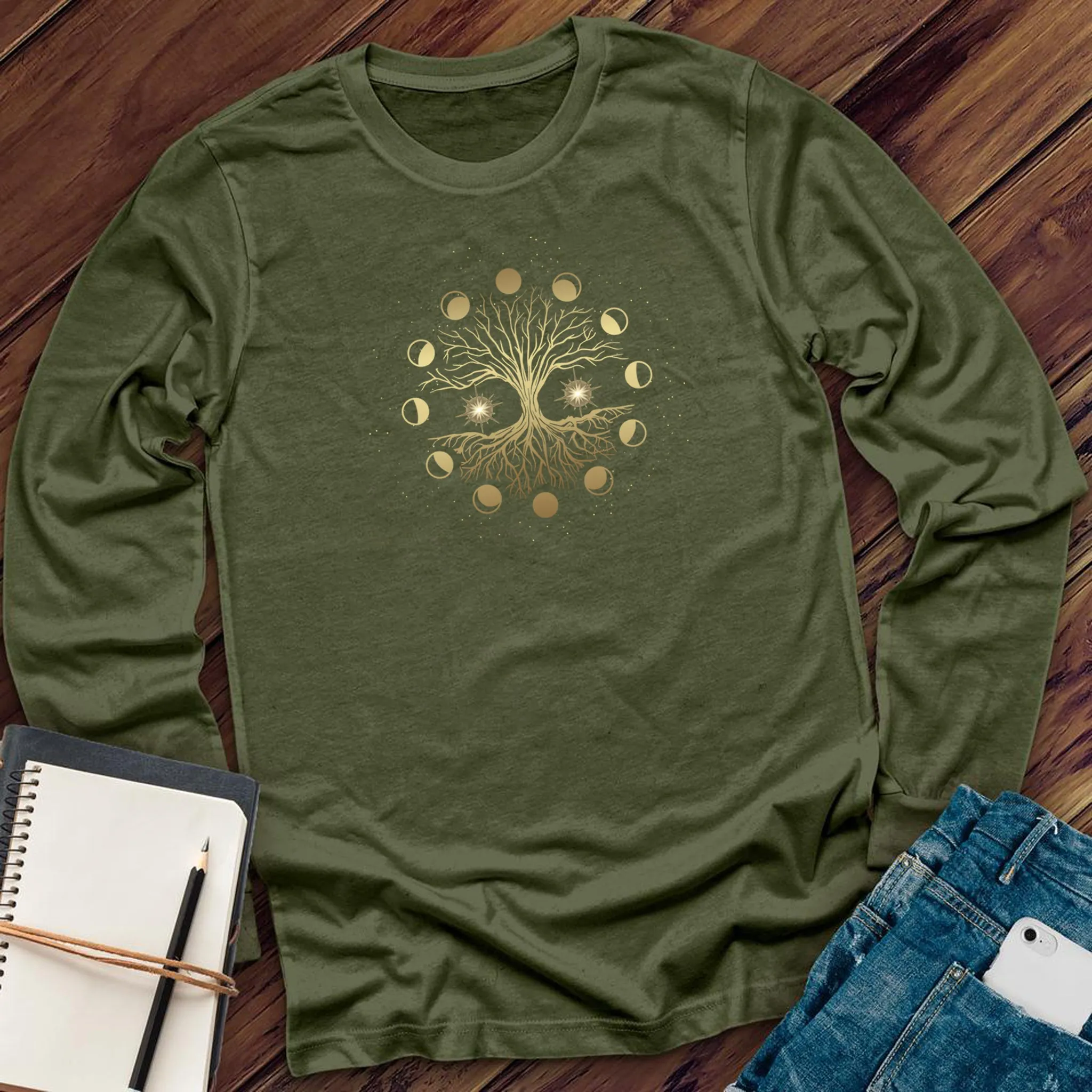 Lunar Phase Tree Long Sleeve