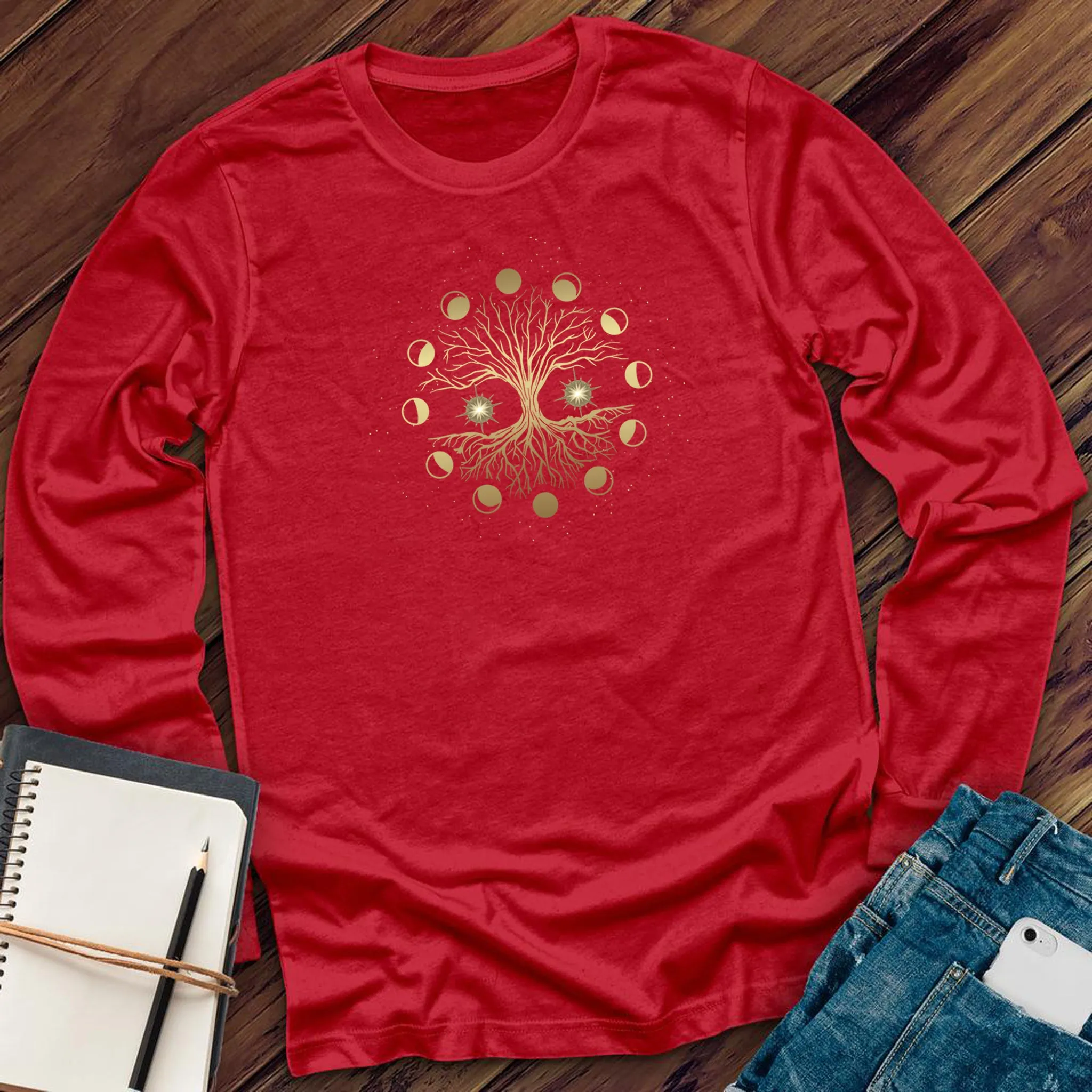 Lunar Phase Tree Long Sleeve