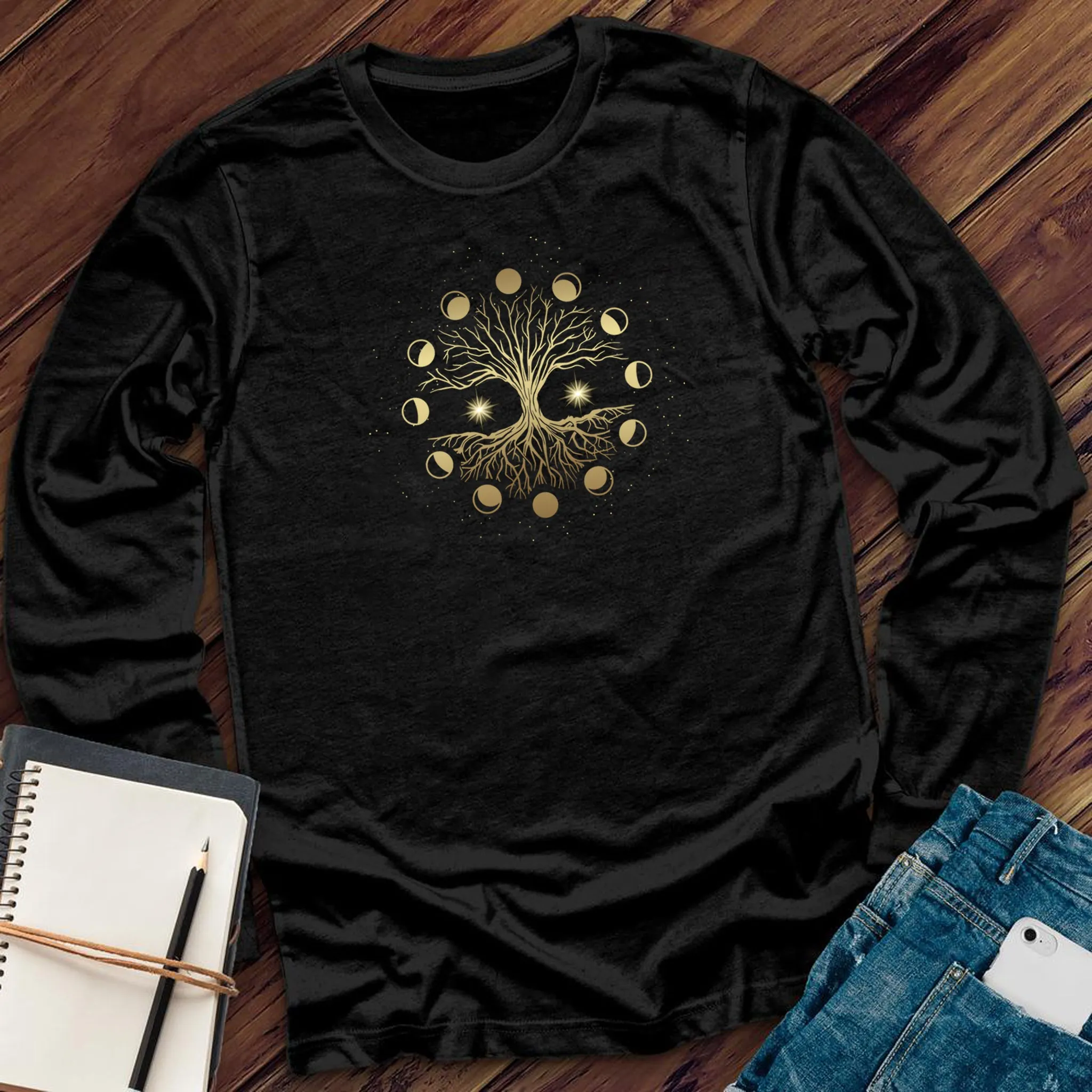 Lunar Phase Tree Long Sleeve