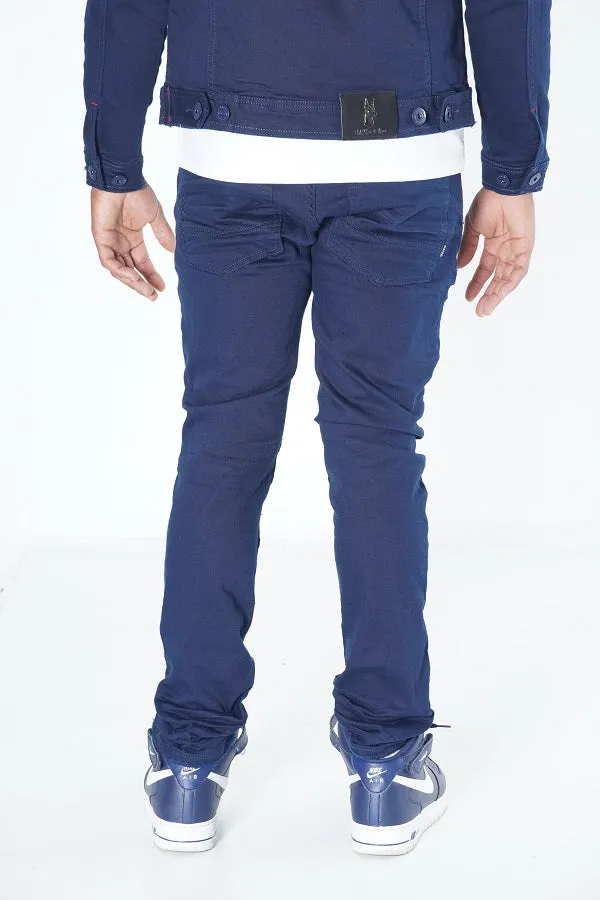 M1926 - Makobi Core Denim Biker Jeans - Navy