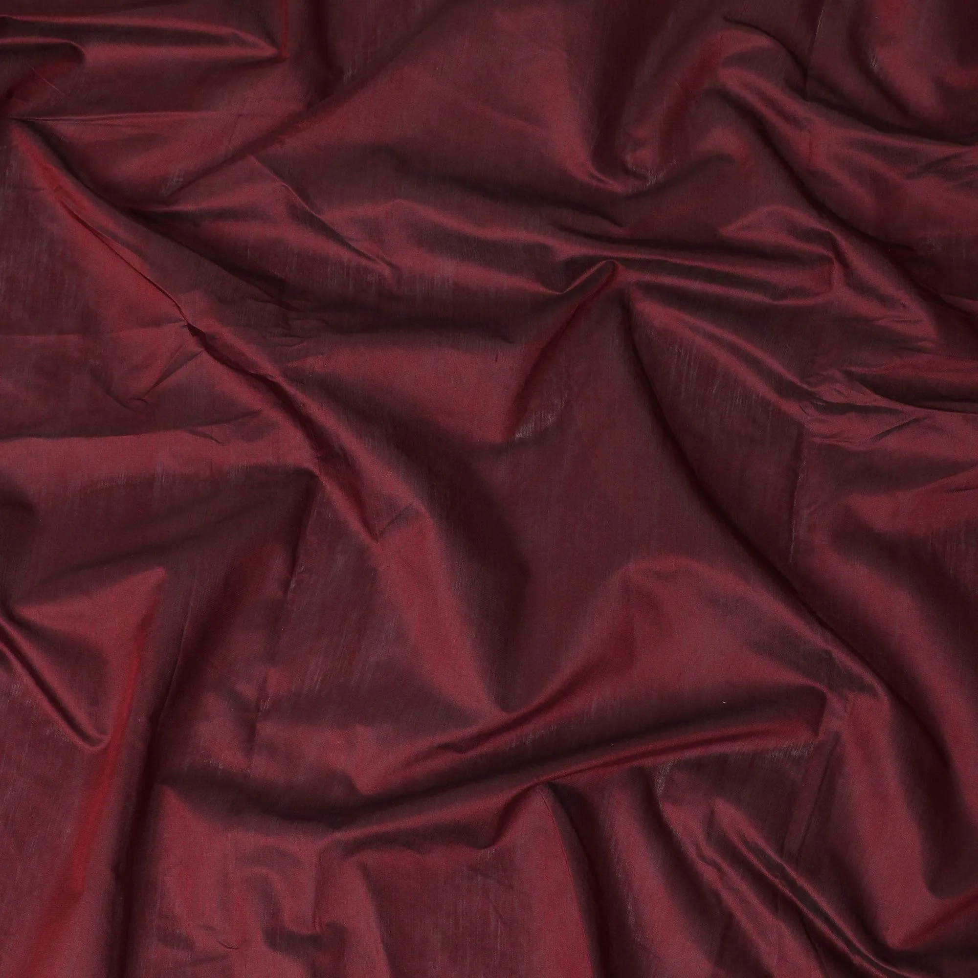 Maroon Plain synthetic brocade fabric-D14142