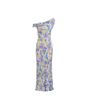 MELON MAXI DRESS BLUEBERRY FLORAL