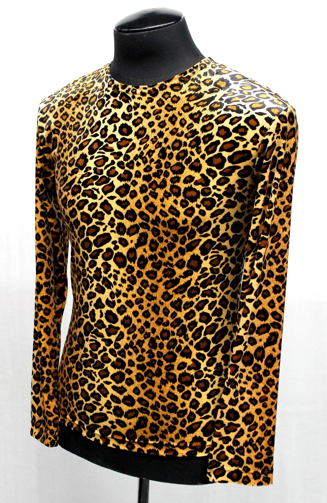 MEN'S LONG SLEEVE TEE - LEOPARD VELVET