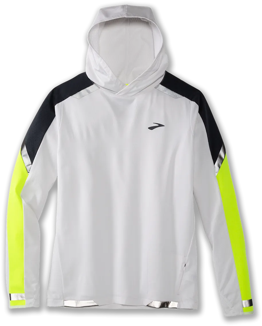 Men’s Run Visible Thermal Hoodie (134 - White/Asphalt/Nightlife)