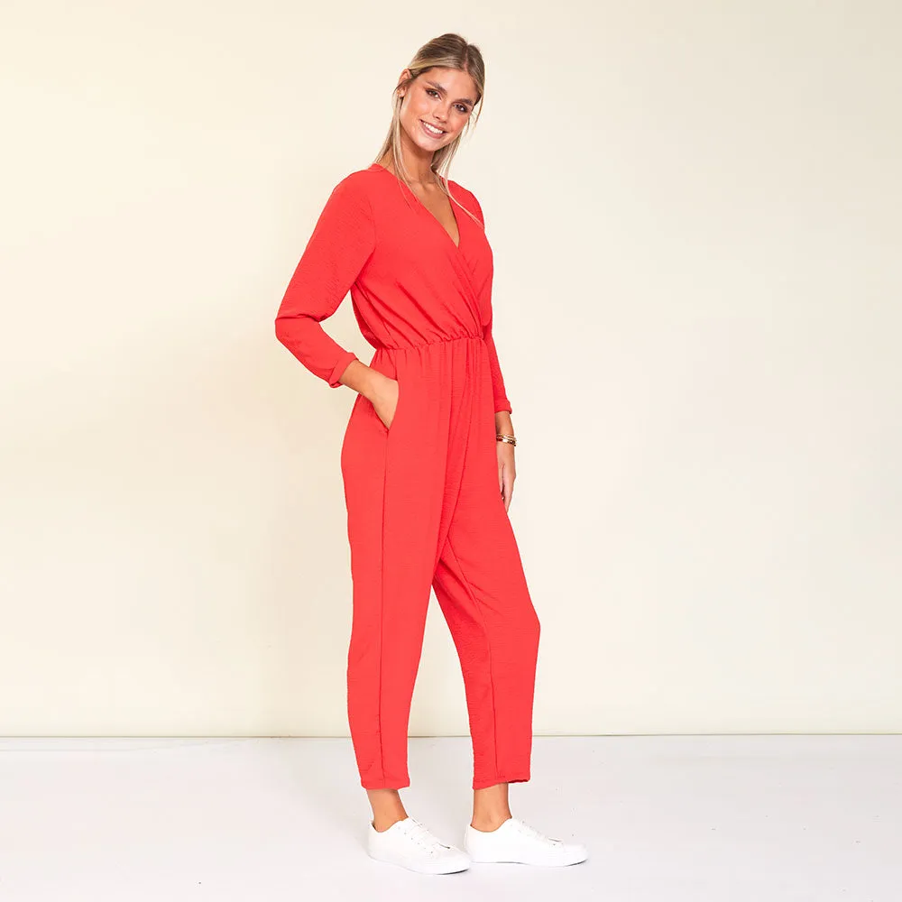 Morgan Jumpsuit (Red)