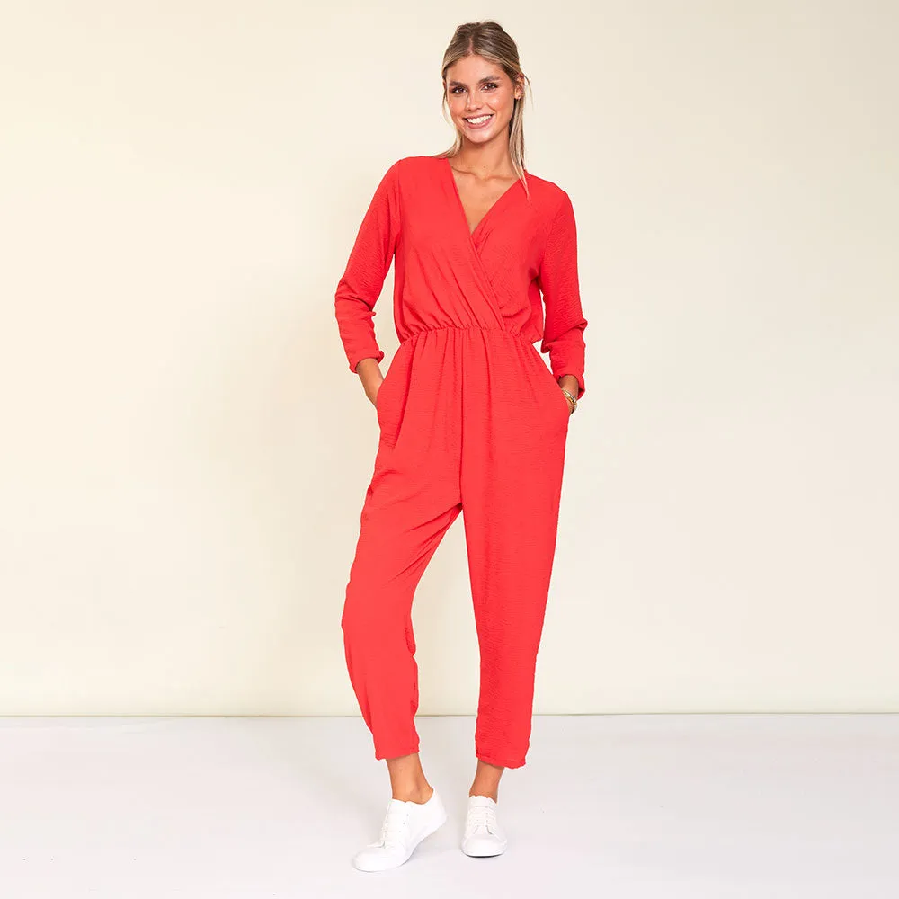 Morgan Jumpsuit (Red)