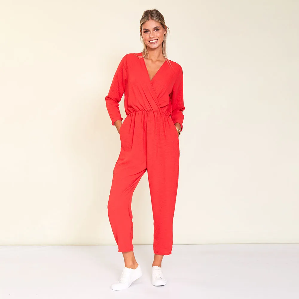 Morgan Jumpsuit (Red)