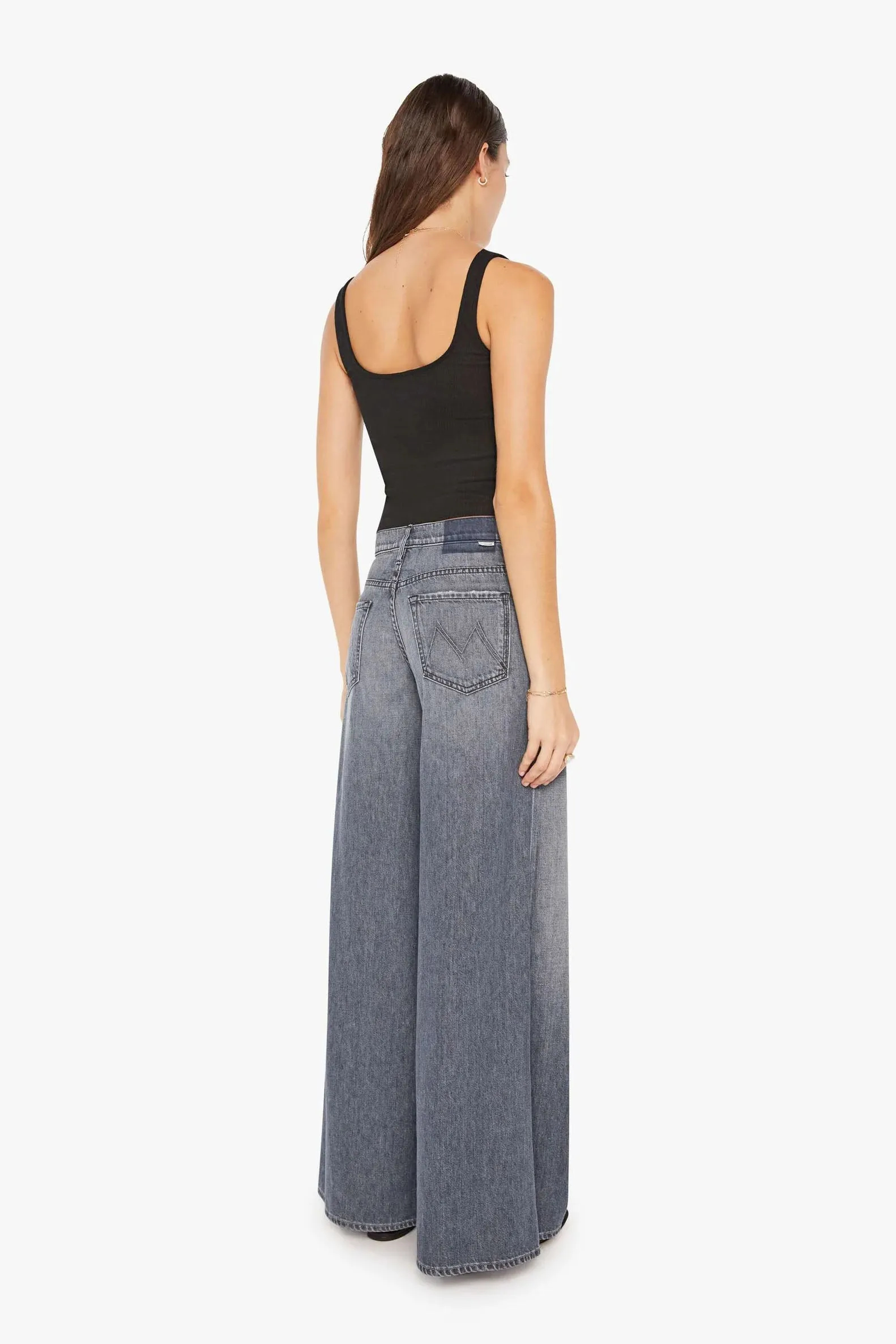 Mother Swisher Sneak Wide Leg Jeans