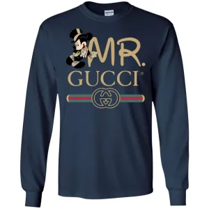 Mr Mickey Gucci Couple Disney Shirt Valentine's Day T-shirt Men Long Sleeve Shirt