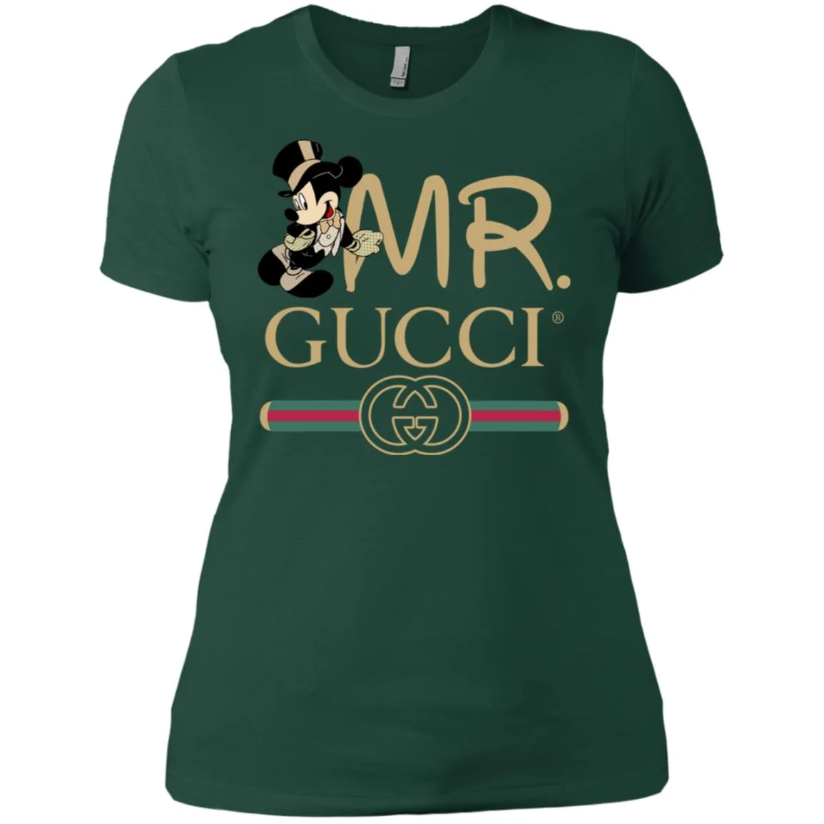 Mr Mickey Gucci Couple Disney Shirt Valentine's Day T-shirt Women Cotton T-Shirt