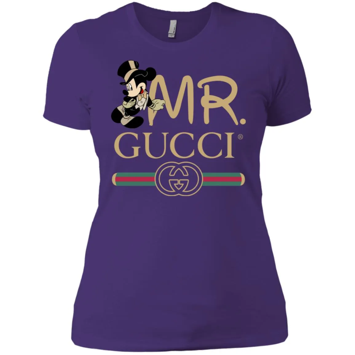 Mr Mickey Gucci Couple Disney Shirt Valentine's Day T-shirt Women Cotton T-Shirt