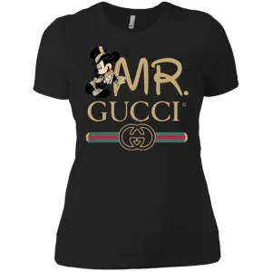 Mr Mickey Gucci Couple Disney Shirt Valentine's Day T-shirt Women Cotton T-Shirt