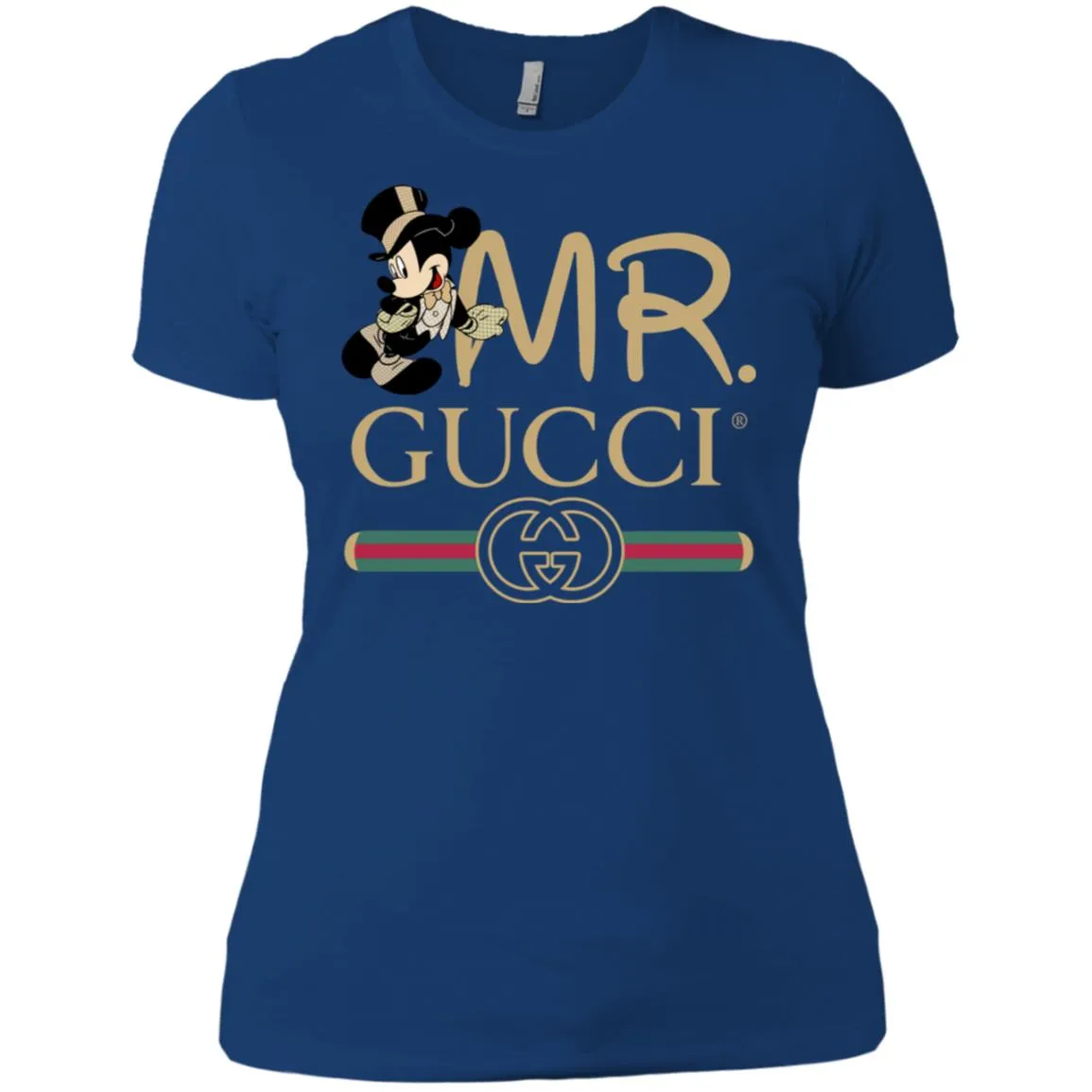 Mr Mickey Gucci Couple Disney Shirt Valentine's Day T-shirt Women Cotton T-Shirt