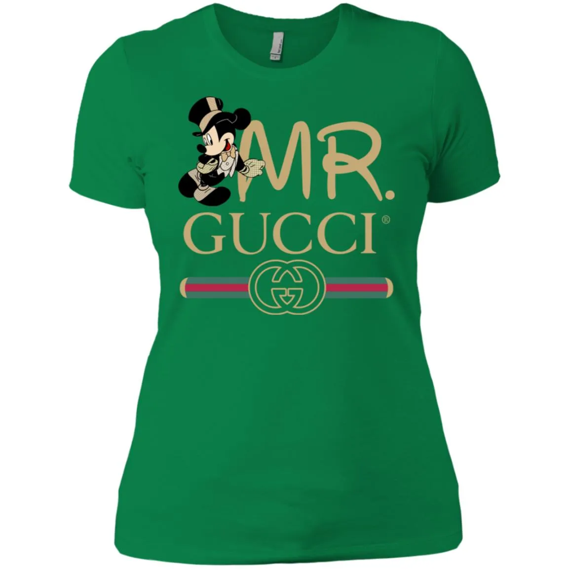 Mr Mickey Gucci Couple Disney Shirt Valentine's Day T-shirt Women Cotton T-Shirt