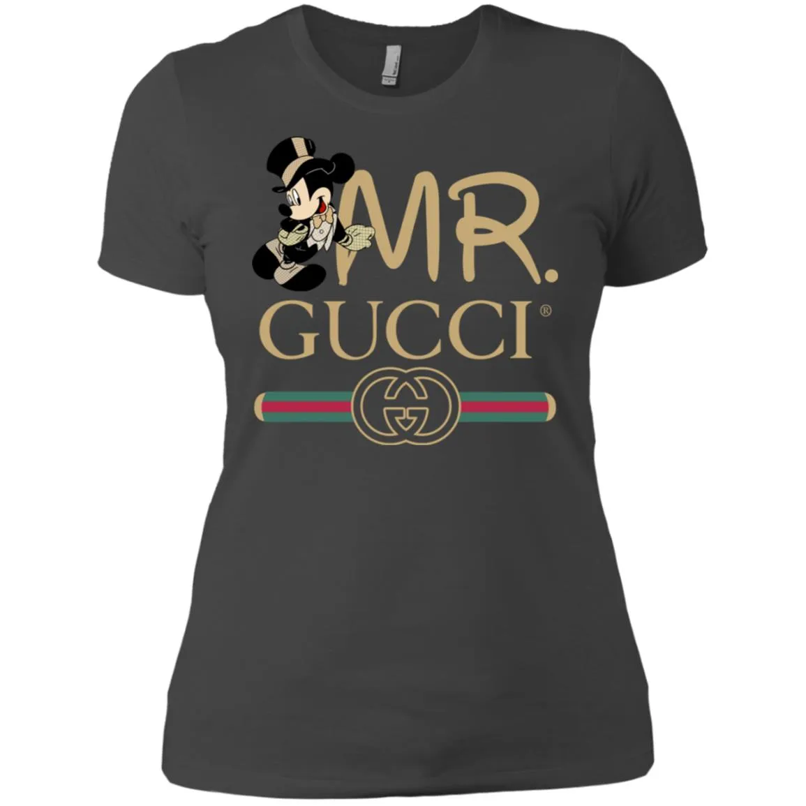 Mr Mickey Gucci Couple Disney Shirt Valentine's Day T-shirt Women Cotton T-Shirt