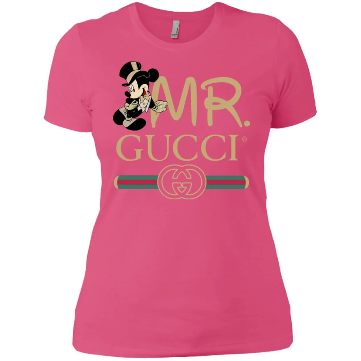 Mr Mickey Gucci Couple Disney Shirt Valentine's Day T-shirt Women Cotton T-Shirt