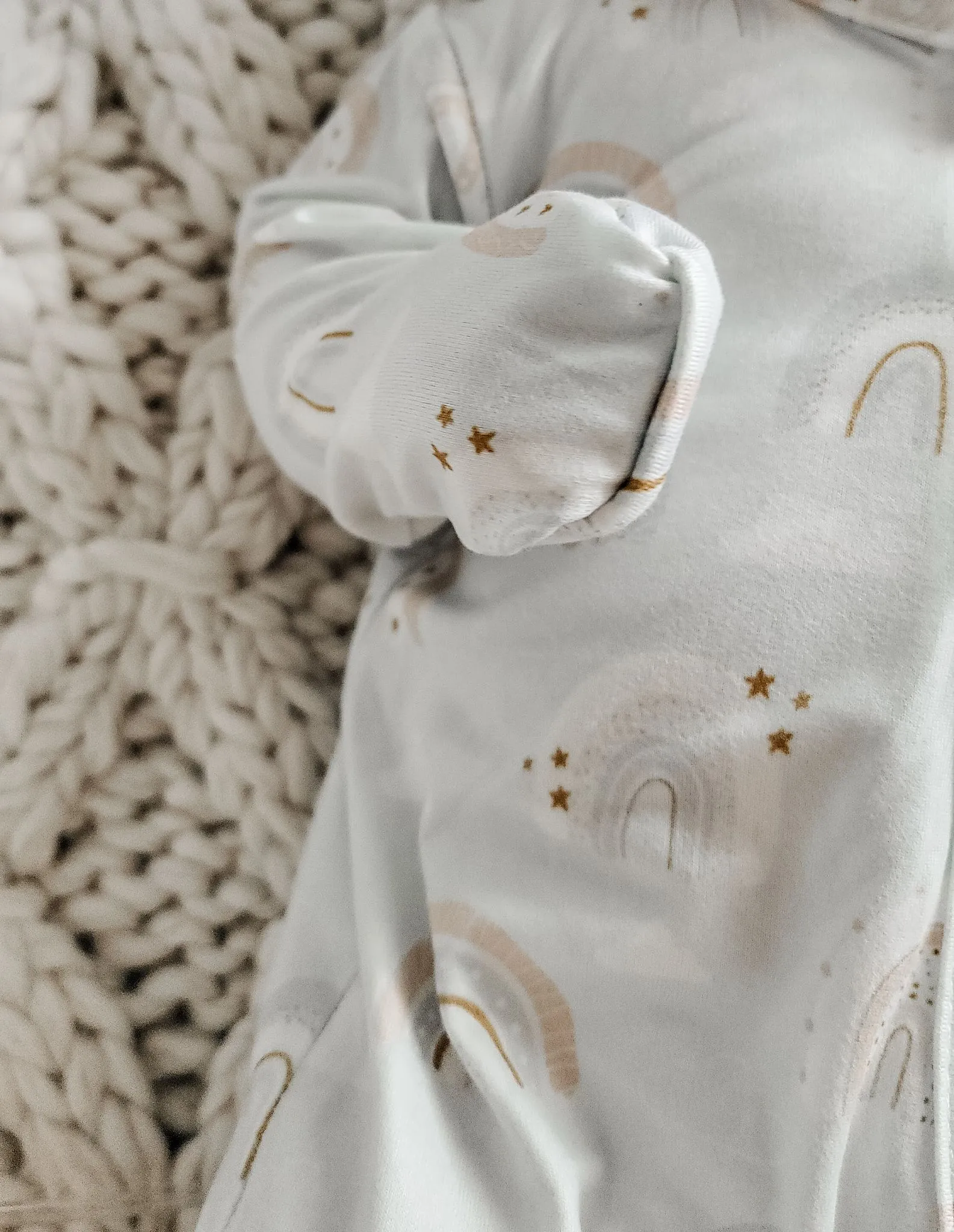 Neutral Rainbow Zippie Jumpsuit/Sleeper