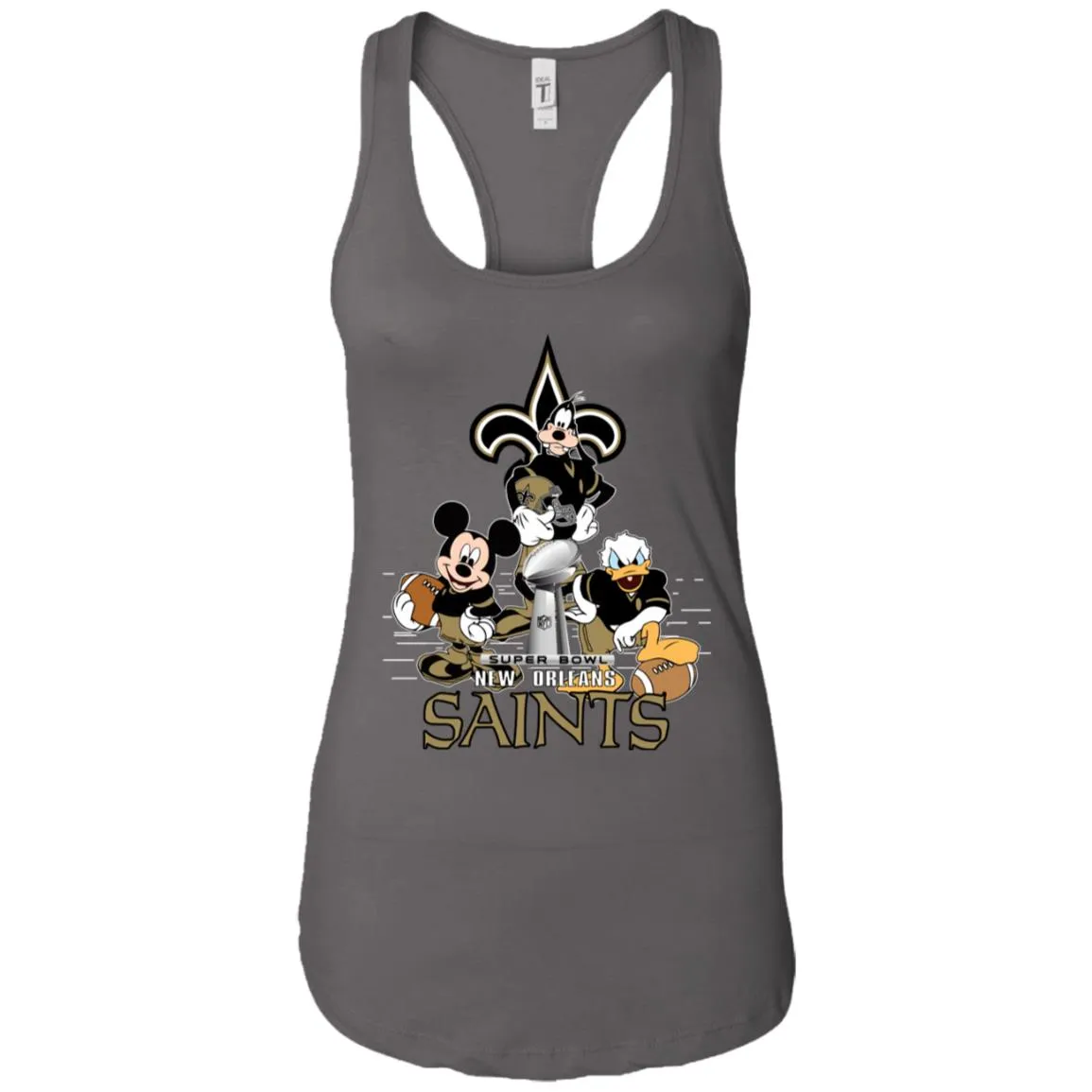 Nfl – New Orleans Saints Donald Duck Goofy Mickey Mouse Super Bowl 2019 Football Women Tank Top