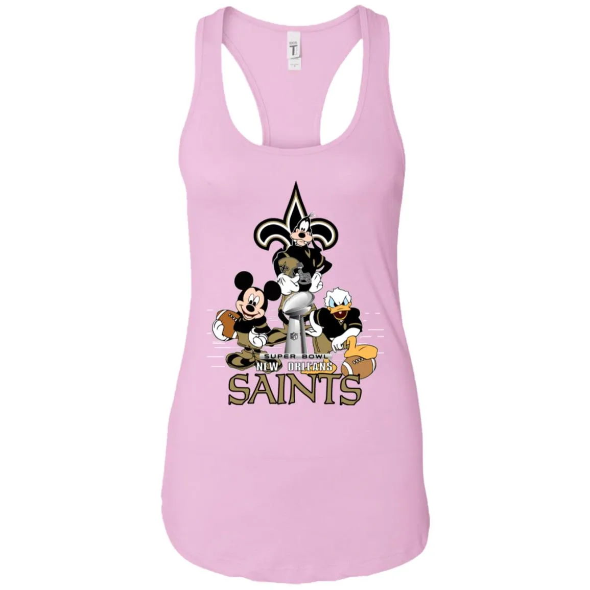 Nfl – New Orleans Saints Donald Duck Goofy Mickey Mouse Super Bowl 2019 Football Women Tank Top