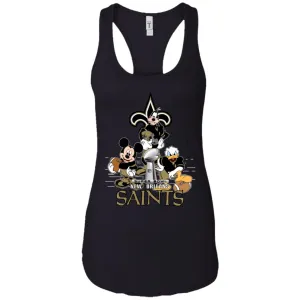 Nfl – New Orleans Saints Donald Duck Goofy Mickey Mouse Super Bowl 2019 Football Women Tank Top