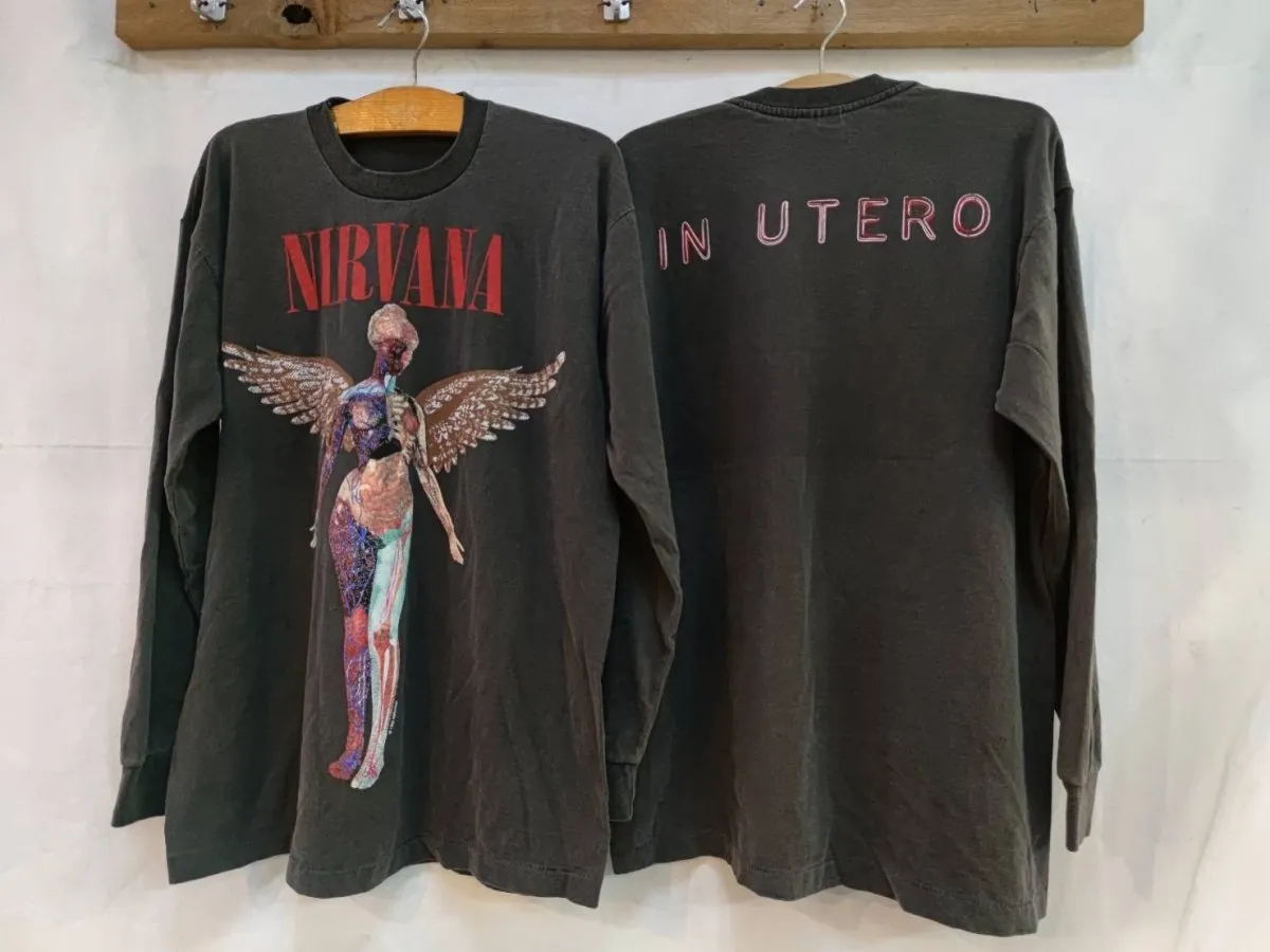 Nirvana 'In Utero' Long Sleeve Tee: Streetwear Essential with a 30-Day Guarantee