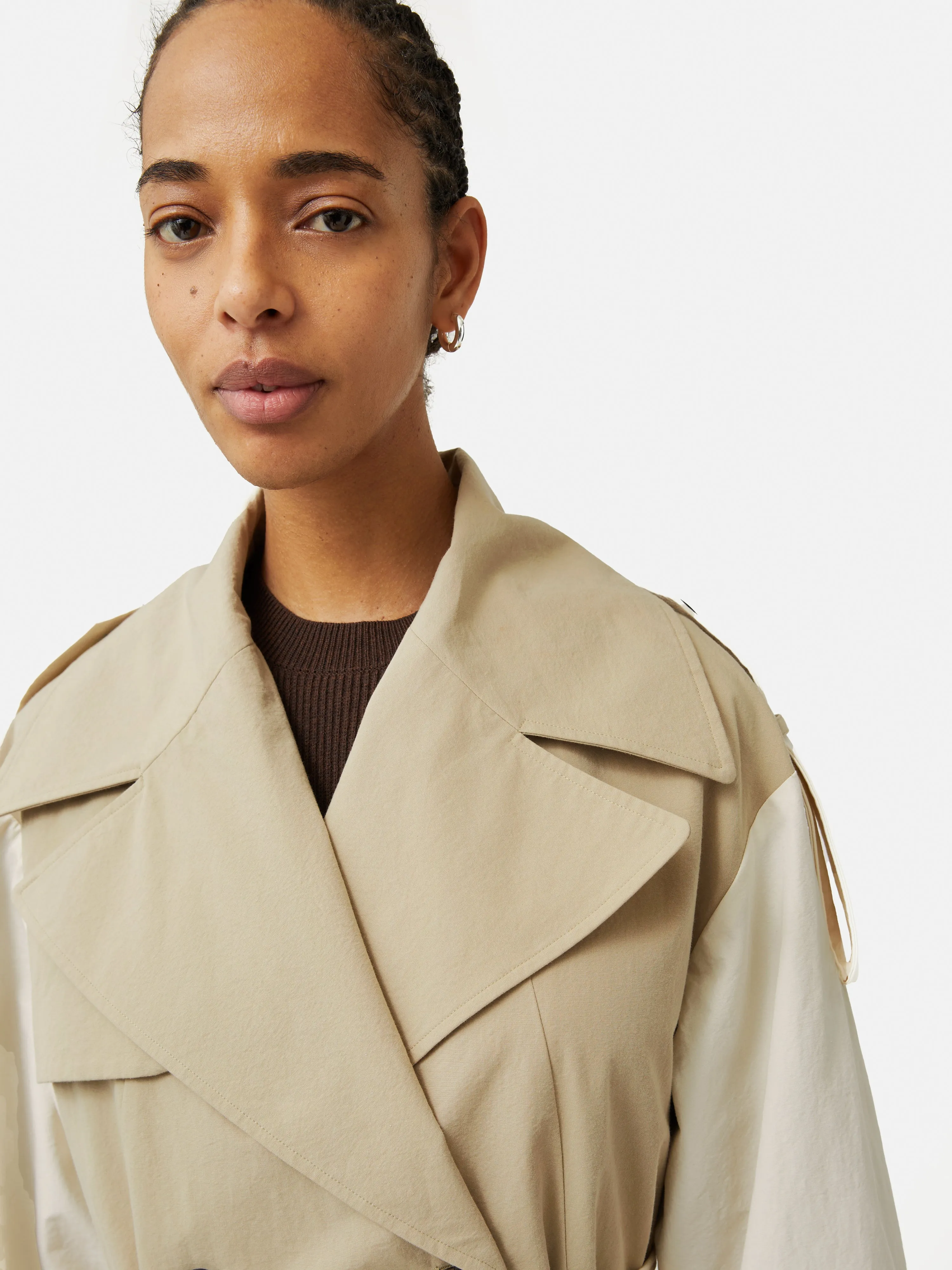 Panelled Trench Coat | Multi