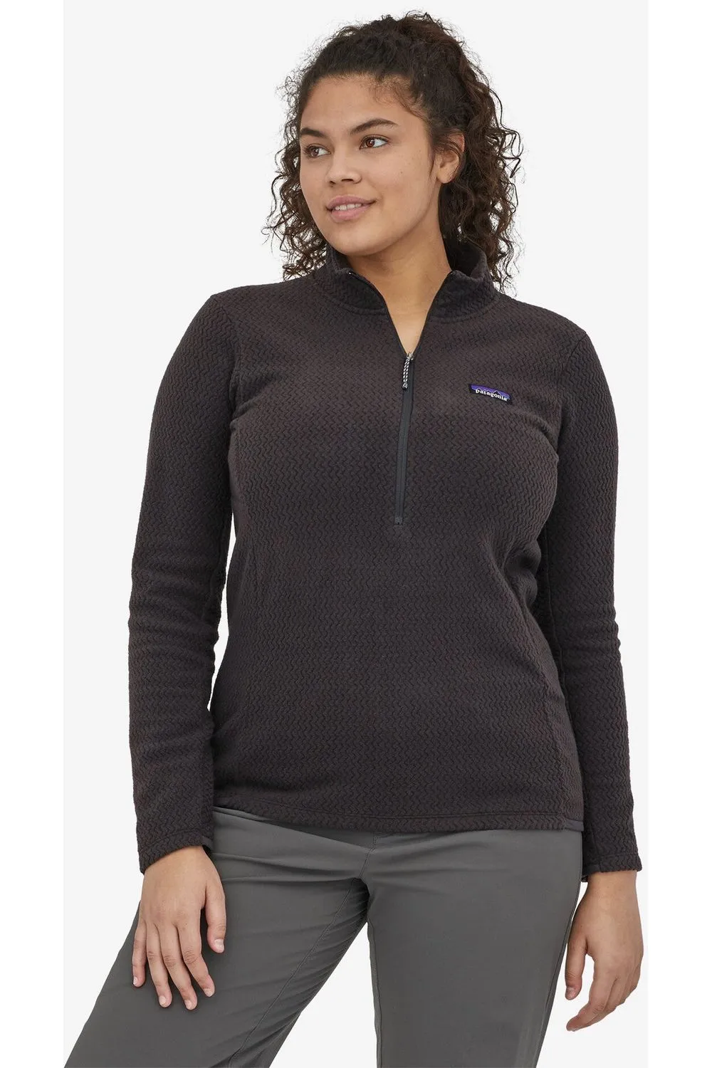 Patagonia Womens R1 Air Zip Neck Fleece Black