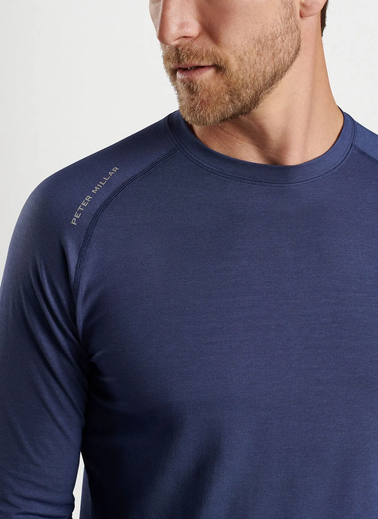 Peter Millar Aurora Performance Long Sleeve T-Shirt - Navy*