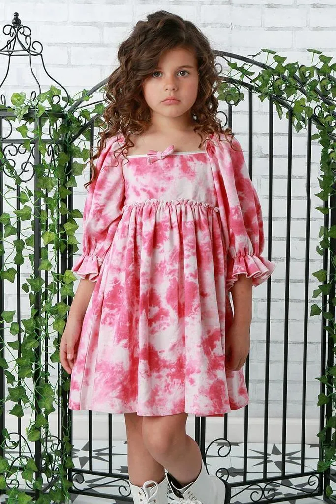 Pink Tie Dye Babydoll Dress