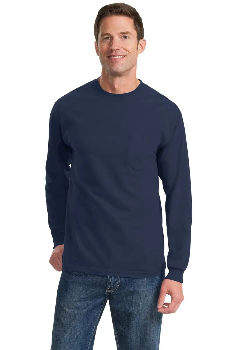 Port & Company ®  - Long Sleeve Essential Pocket Tee.  PC61LSP