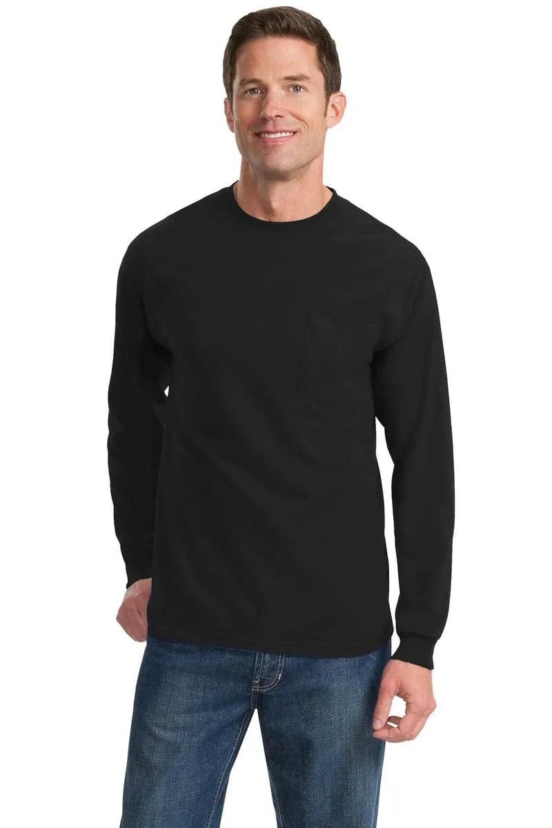 Port & Company ®  - Long Sleeve Essential Pocket Tee.  PC61LSP